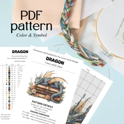 Dragon Cross stitch Pattern, Dragon Cross Stitch, Cross Stitch Pattern, cross stitch kit, PDF Pattern - Image 3