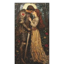 Knight and Maiden cross stitch...