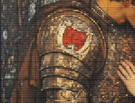 Knight and Maiden cross stitch pattern. Knight and Maiden embroidery pattern. Instant PDF Download. 50,400 Stitches. - Image 3