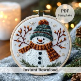 Happy Snowman pdf embroidery p...