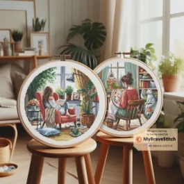 Cozy girls Cross Stitch Patter...
