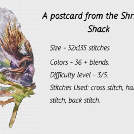 Landscape in feather cross sti...