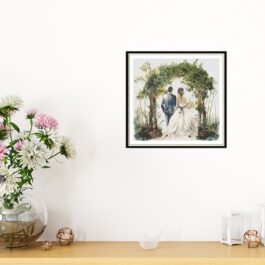 Watercolor Bride and Groom at ...