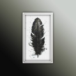 Black Feather Cross Stitch Pat...