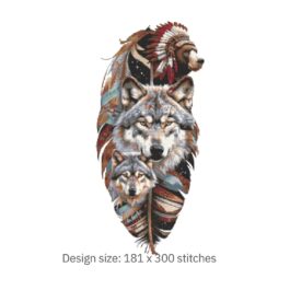 Native feather cross stitch pa...