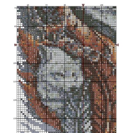 Wolf Cross Stitch Pattern Instant PDF Download - Wolves in a Feather Watercolor Cross Stitch Hand Embroidery Woodland Animal Forest Boho - Image 6