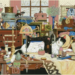 Sew Cross Stitch Pattern Cat C...