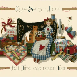 Sews Cross Stitch Pattern Colo...