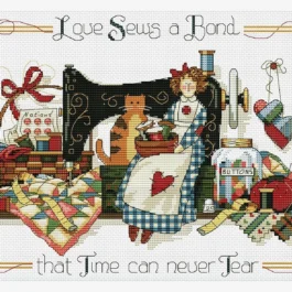 Sews Cross Stitch Pattern Colo...