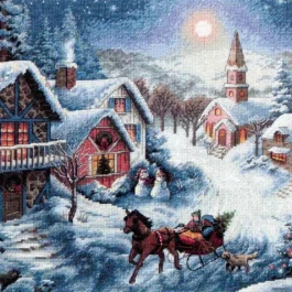 Sleigh Ride Cross Stitch Patte...