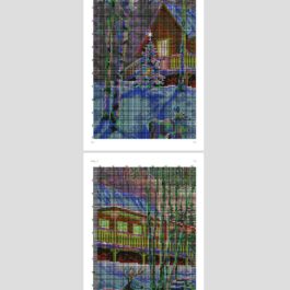 Winter Cabin Cross Stitch Pattern, PDF Instant Download