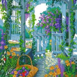 Garden Gate, Cross Stitch Patt...