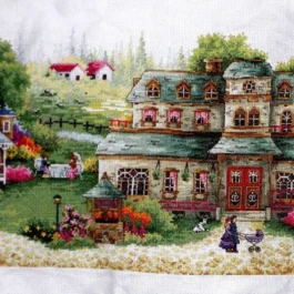 Victorian village Counted cros...