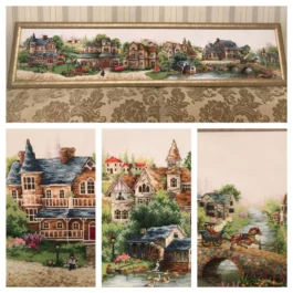 Victorian village Counted cros...