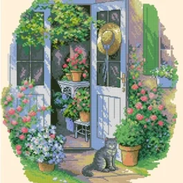Garden Door, Cross Stitch Patt...