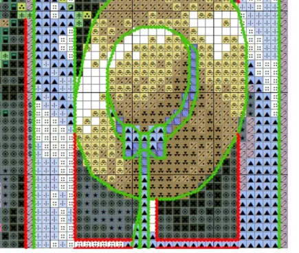 Garden Door, Cross Stitch Pattern, Summer Landscape, Pattern Hand Embroidery, Needlepoint Chart, Counted cross stitch, Flowers pattern. - Image 4
