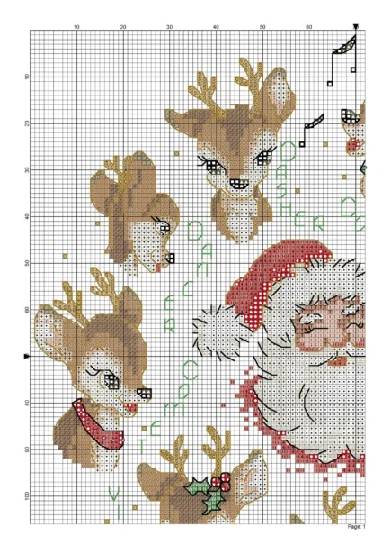PDF tutorial for "Santa's Reindeer" cross stitch - Image 5