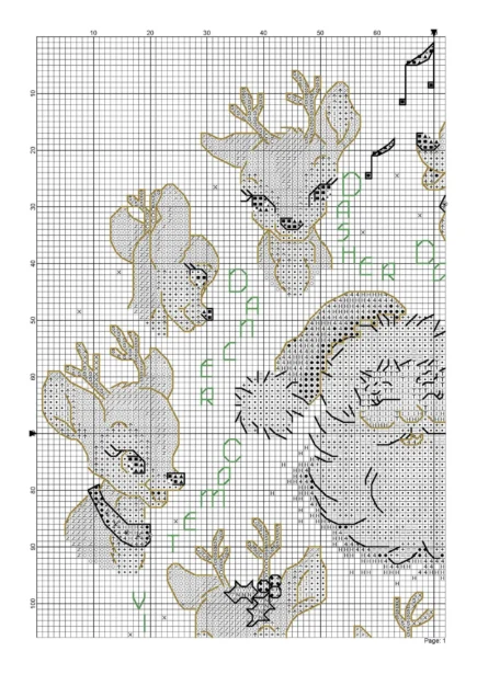 PDF tutorial for "Santa's Reindeer" cross stitch - Image 6