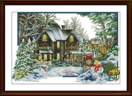 Winter Cross Stitch Pattern,Winter Comes,Village,Victorian Style,Winter Cotage,Pattern Keeper,xstitxh,Embroidery,Pdf,Instant Download