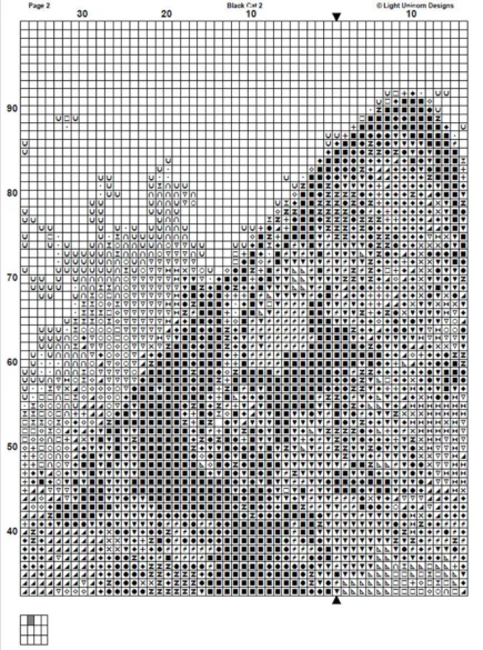 Black Cat Cross Stitch Pattern 2 Instant PDF Download - Black Cat Watercolor Cross Stitch Pattern - Animal Cross Stitch Pattern - Image 7