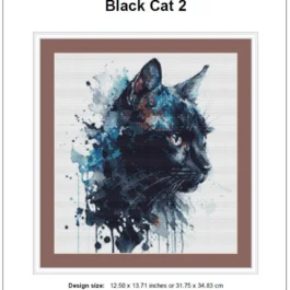 Black Cat Cross Stitch Pattern...