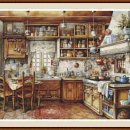 Old Kitchen 1, Cross stitch pa...