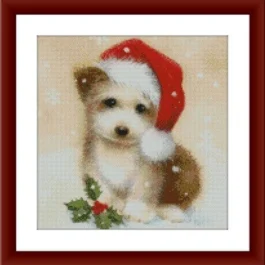 Watercolor dog Counted cross s...