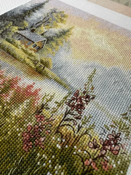 Cabin Dawn PDF Pattern Cross Stitch Summer Nature Forest Landscape StitchBoom Embroidery Instant Digital Download - Image 4