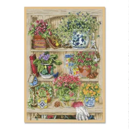 Garden Shelf, Counted Cross St...