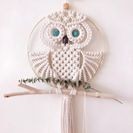 Beginner Level / PDF Macrmae Patterns for Owl Wall Hanging / Pdf Tutorial for How to Macrame Owl Hanging, Macrame PDF Instruction - Image 2