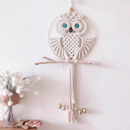 Beginner Level / PDF Macrmae Patterns for Owl Wall Hanging / Pdf Tutorial for How to Macrame Owl Hanging, Macrame PDF Instruction - Image 6