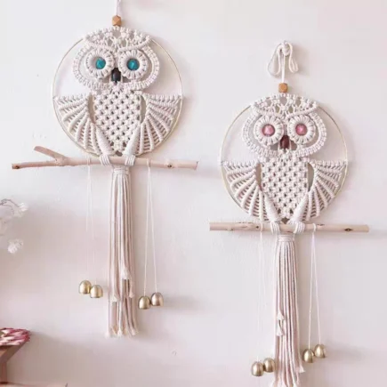 Beginner Level / PDF Macrmae Patterns for Owl Wall Hanging / Pdf Tutorial for How to Macrame Owl Hanging, Macrame PDF Instruction - Image 4