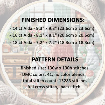 Cross Stitching Girl Cross Stitch Pattern, Cross stitch, punto de cruz, point de croix, crossstitch pattern, cross stitch pattern pdf - Image 9