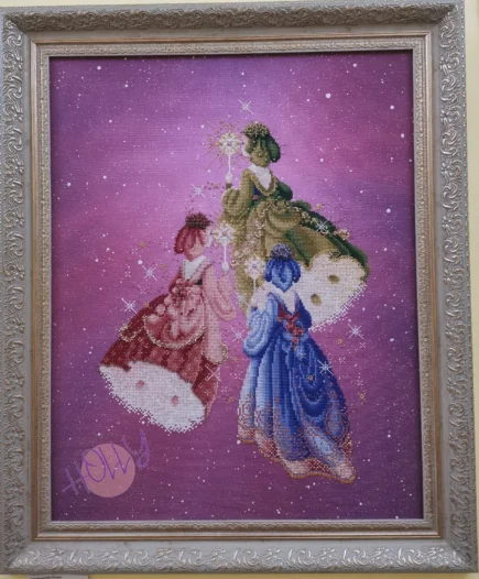 PDF + SAGA Digital Cross Stitch Pattern Firefly Fairies Angel Cross Stitch Pattern Woman Ladies Nature Forest Embroidery Chart Embroidery Fairies - Image 3