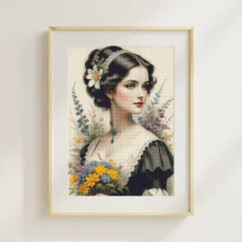 Elegant Victorian Lady Cross S...