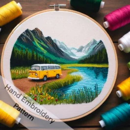 Printable Landscape River, Mou...