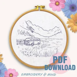 Printable Landscape River, Mou...