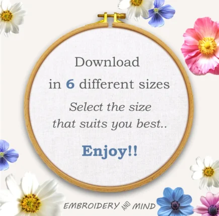 Bookshelf with Flowers Embroidery Design Digital Download Pattern, Perfect for library hoop art wall hangings, Decor for book lover's space. - Image 9