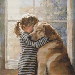 Loyal Friend Modern Cross Stitch Pattern (PDF) | Dog love| Easy to Follow | Best childhood friend