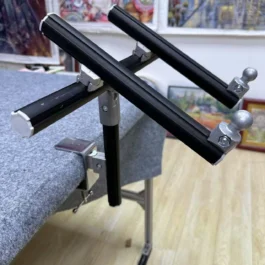 Portable Adjustable Mini Cross Stitch Frame Stand – Lightweight Aluminum Alloy Embroidery Hoop Holder for Table, Chair, or Bench – Fits Plastic, Wooden & Small Hoops – Travel-Friendly & Easy to Install